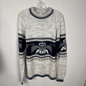 Vintage Silton California Sweater Southwestern Native‎ Aztec Acrylic Sz Medium
